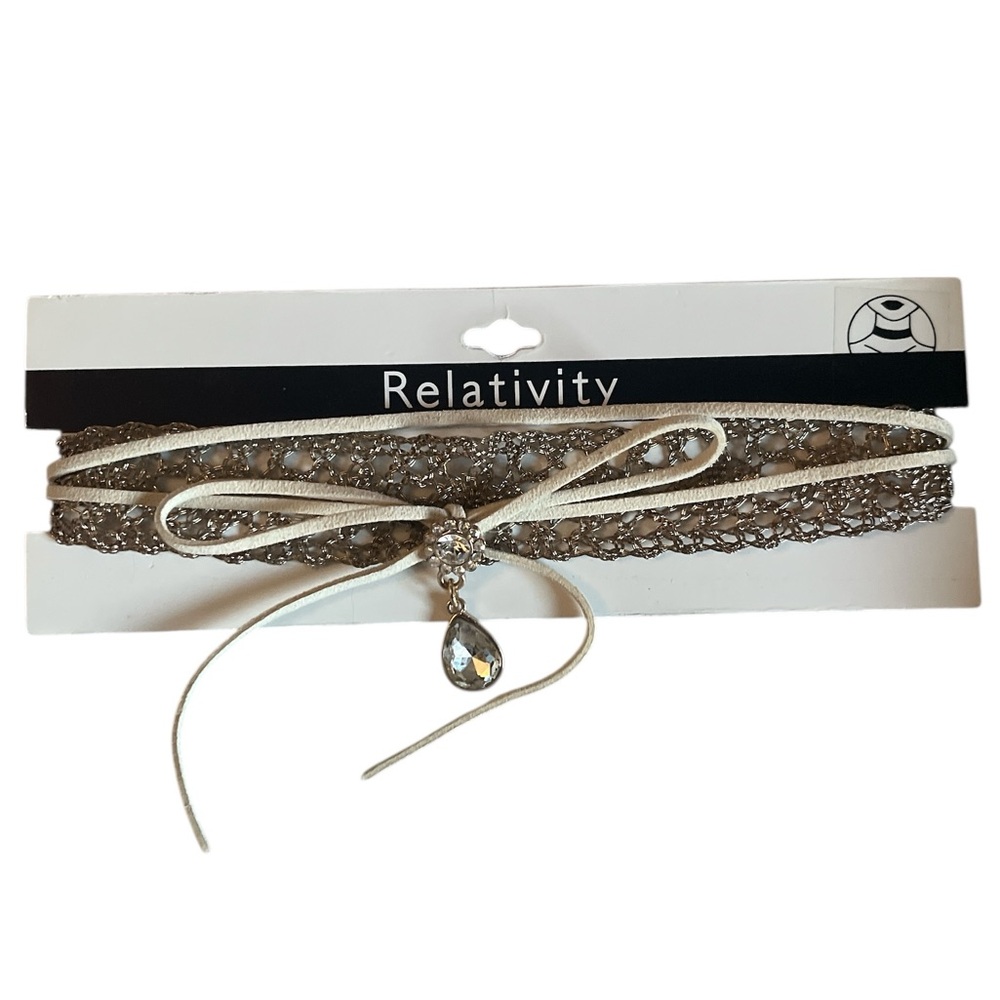 Relativity Lace and Rhinestone Choker